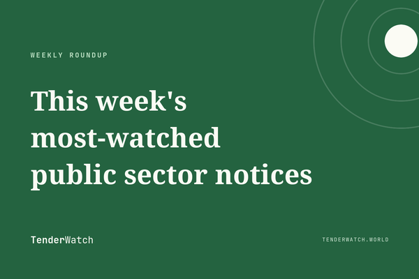 LandTheBid weekly roundup of the most-watched public sector notices