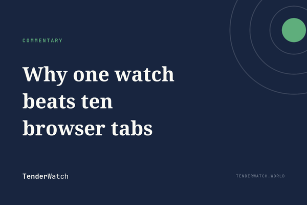 LandTheBid commentary on why a single watch beats juggling many procurement portals